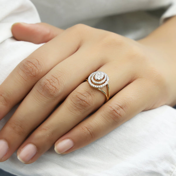 Diamond Cascade Ring