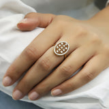 Checkered Elegance Diamond Ring