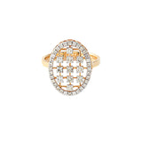 Checkered Elegance Diamond Ring