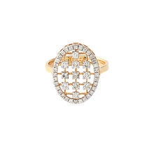 Checkered Elegance Diamond Ring