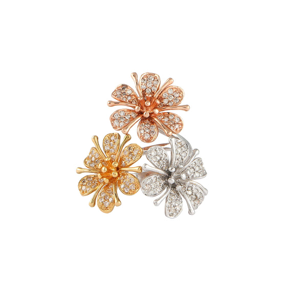 Tri Flower Ring